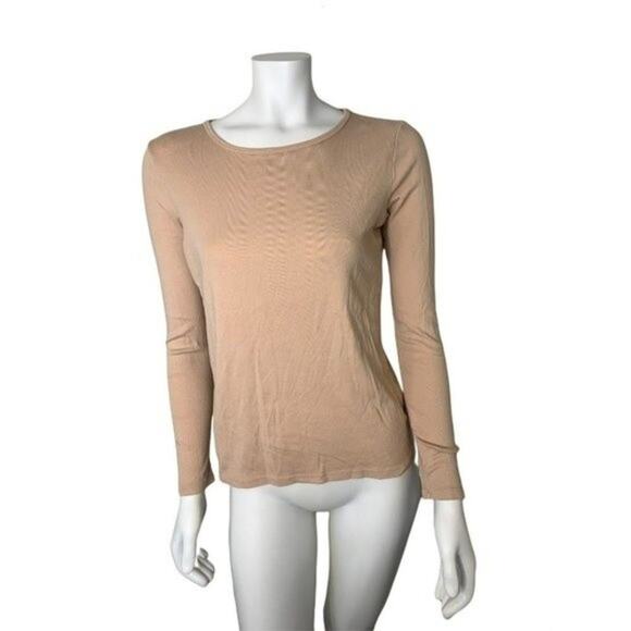 Ralph Lauren Medium tan peach color long sleeve knit top - Picture 1 of 5